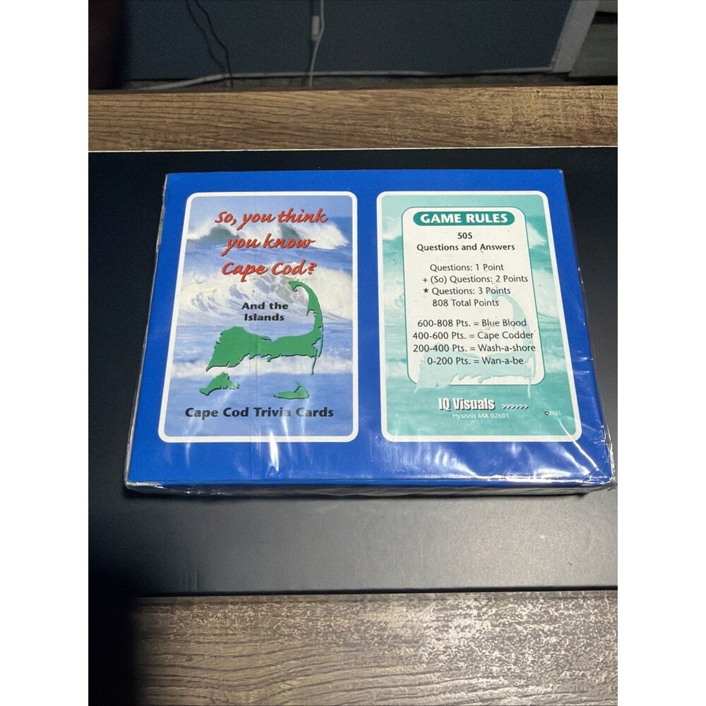 Cape Cod Trivia Cards - So You Think You Know Cape Code - Sealed 2001